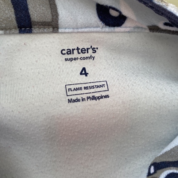 Carter’s Pajama (just the) Top, blue w/ rescue vehicles, 4T. - Picture 2 of 5